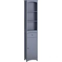 Meuble colonne de salle de bain moderne 34L x 24l x 170H cm gris