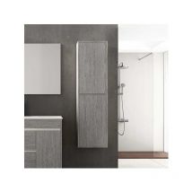 Meuble colonne pour salle de bain 35x25x140cm – 2 porte chêne smoky - chêne smoky