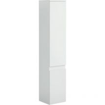 Kleankin - Meuble colonne rangement salle de bain 2 placards 3 étagères style contemporain blanc