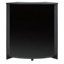 Beaux Meubles Pas Chers - Meuble Comptoir Meuble Bar 96 cm Face Noire 3 Niches 96,7 x 104,8 x 44,9 cm - Coloris: Noir