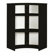 Beaux Meubles Pas Chers - Meuble-Comptoir Bar 96 cm Noir 3 Niches - Coloris: Manhattan 508