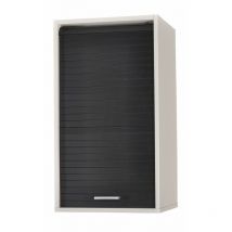 Beaux Meubles Pas Chers - Meuble Cuisine Blanc Rideau Chêne Noir ou Alu 2 Etagères Larg 40 h 72 p 35 cm - Coloris: Noir