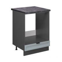Meuble pour four Fame-Line, Bleu clair-gris, 60 cm, pt Anthracite Vicco