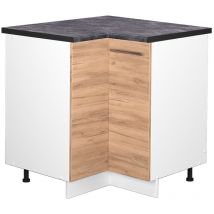 Meuble d'angle Fame-Line, Chêne de force doré, 80.5 cm, pt Anthracite Vicco