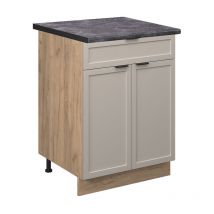 Meuble bas à tiroirs Fame-Line, GrisBeige, 60 cm avec tiroir, pt Anthracite Vicco