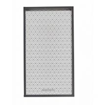 Beaux Meubles Pas Chers - Meuble Cuisine Noir 40x72 Face Imprimée - Coloris Rideau: Hexagones Gris 521