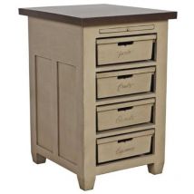 Meuble De Cuisine Bas 4 Bacs - Bois - Beige - Interior's