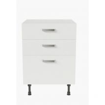 Cuisibane - Meuble de cuisine bas Casserolier - 60 cm - Blanc