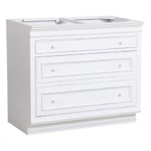Decoration D ’ Autrefois - Meuble De Cuisine Bas Casserolier - mdf - Blanc - Interior's