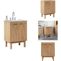 Meuble de lavabo de salle de bain otta 59x40x80 cm bois massif - Meuble De Lavabo De Salle De Bain - Meubles De Lavabo De Salle De Bain - Armoire De