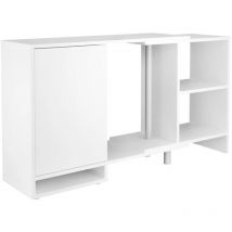 Calicosy - Unité de rangement modulaire d'angle avec étagère ouverte Blanc fmd