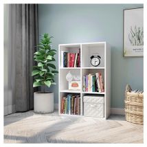 Bibliothèque meuble de rangement casier à livres Étagère cube de 6 casiers Étagère universelle Mondeer