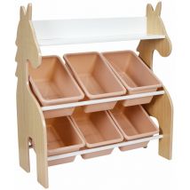 Meuble de rangement Licorne 6 bacs et 1 étagère