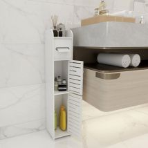 Sifree - Meuble de Rangement pour Toilette, Armoire de Salle de Bain, Meuble de rangement de salle de bain à poser au sol, Rangement pour salle de