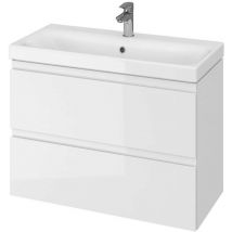 Cersanit - Moduo - Meuble avec lavabo, 57x80x38 cm, 2 tiroirs, blanc S801-225-DSM