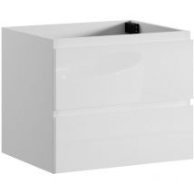 Badplaats - Meuble sous lavabo Angela 60cm blanc Armoire rangement