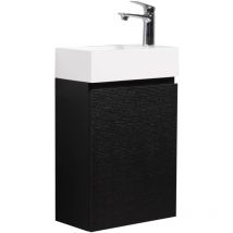 Badplaats - Meuble de salle de bain Angela 40 x 22 cm Noir - Armoire de rangement