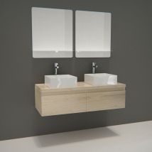 Mob-in - Meuble de salle de bain avec 2 vasques et 2 miroirs will