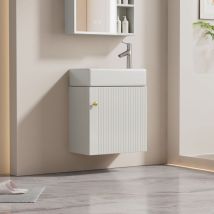 Tanant - Meuble de salle de bain avec vasque et meuble sous vasque 46 cm, vasque, meuble sous vasque suspendu, petit meuble de salle de bain pour