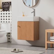 Tanant - Meuble de salle de bain avec vasque et meuble sous vasque 46 cm, vasque, meuble sous vasque suspendu, petit meuble de salle de bain pour