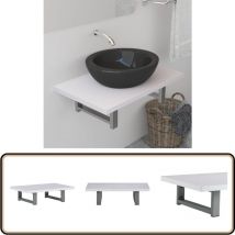 Meuble de salle de bain Blanc 60x40x16,3 cm - Étagère Salle De Bain - Meuble Salle De Bain - Rangement Salle De Bain - Étagère Murale - Design Salle