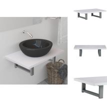 Meuble de salle de bain Blanc 60x40x16,3 cm - Étagère Salle De Bain - Meuble Salle De Bain - Rangement Salle De Bain - Étagère Murale - Design Salle