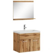 Badplaats - Set de meuble de salle de bain Montreal 02 60 cm - Chene - Armoire