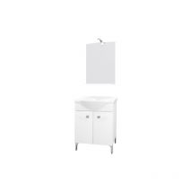 Savinidue - Meuble de salle de bain Desy base 57cm + miroir + vasque inte'gre'e meuble de salle de bain