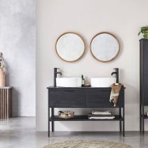 Berah Getah - Meuble de salle de bain en bois recyclé et métal 120 cm