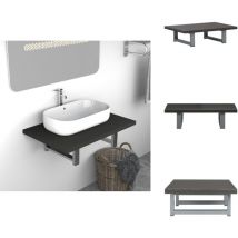 Meuble de salle de bain Gris 60x40x16,3 cm - Étagère Salle De Bain - Meuble Salle De Bain - Rangement Salle De Bain - Étagère Murale - Stockage Salle