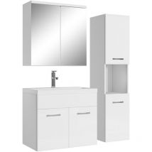 Badplaats - Ensemble meuble de salle de bain Montreal 60 cm - Blanc brillant - Mirroir