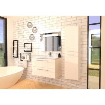 Sanitaire - Meuble neptune Blanc 80 cm - Miroir antibuée kathy