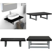 Meuble de salle de bain Noir 60x40x16,3 cm - Étagère Salle De Bain - Meuble Salle De Bain - Rangement Salle De Bain - Étagère Murale - Design Salle