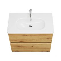 Burgbad - Meuble de salle de bain simple vasque 80 cm Joline chêne