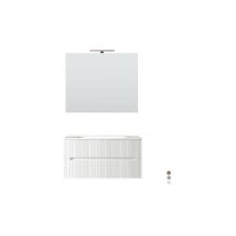 Dianhydro - Meuble de salle de bain suspendu ligne de bâton nervurée 90 cm