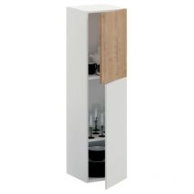Muebles Pitarch - Salle à manger à armoire multipurpuche 150 cm en or et blanc en chêne et blanc