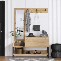 Concept-usine - dragor - Meuble d'entrée avec porte-manteau et rangement à chaussures