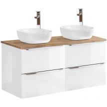 Petits-meubles - Meuble double vasque 120cm April Blanc et Bois