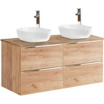 Meuble double vasque 120cm April Bois