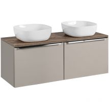 Meuble double vasque 120cm Éros Taupe