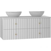 Petits-meubles - Meuble double vasque 120cm Izae Blanc