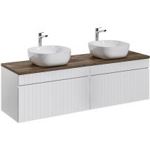 Petits-meubles - Meuble double vasque 160cm Zelie Blanc et Bois