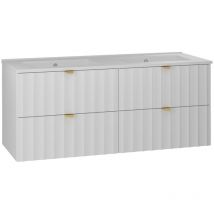 Mueble doble lavabo encastrado 120cm Lexa Blanco