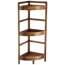 Tendance - Meuble d angle 3 etageres acacia - acacia