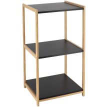Meuble bambou 3 etageres mdf noir - bambou noir Tendance