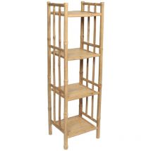 Tendance - Meuble 4 etageres bambou a monter- bambou