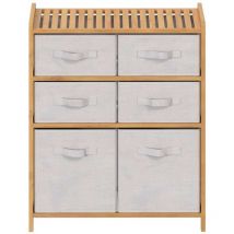Meuble étagère double 6 paniers