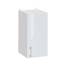 Cuisineandcie - Meuble haut de cuisine Eco Blanc Brillant 1 porte l 30 cm