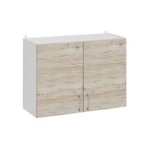 Meuble haut de cuisine Eco Noyer Blanchi 2 portes l 60 cm
