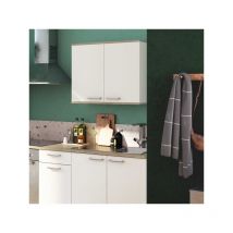 Meuble haut de cuisine 78 cm Blanc/Chêne - MATBA - L 78 x l 33 x H 63 cm